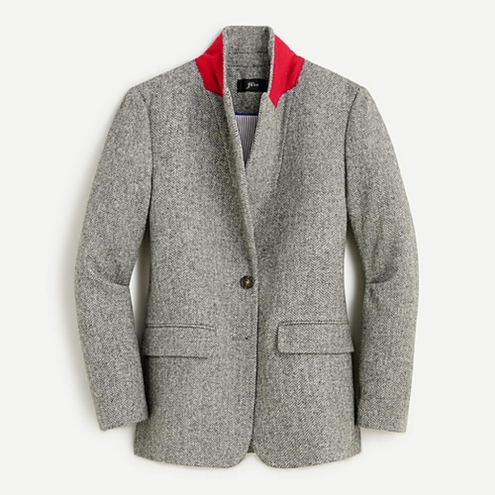 J. Crew Herringbone Wool Parke Blazer, Size 00